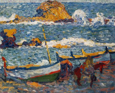 Lakko Llancassa, Espanjassa; La Greve de Llanca, Espanja, n. 1896 (öljy kankaalle) 作： Louis Valtat