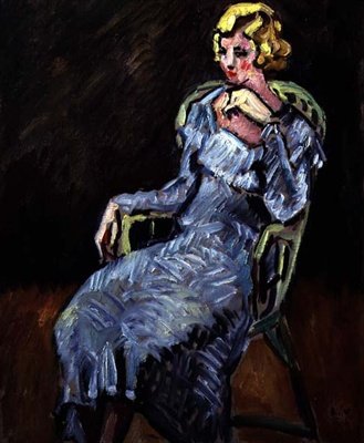 座っている若い女性 作： Louis Valtat