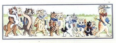 クラスの遠出（ガッシュ） 作： Louis Wain