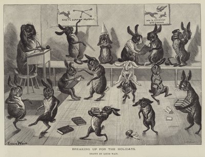 休日のために別れる 作： Louis Wain