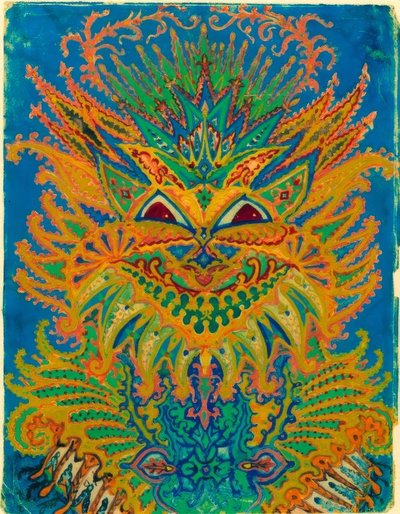 万華鏡猫：青の猫パターン 作： Louis Wain