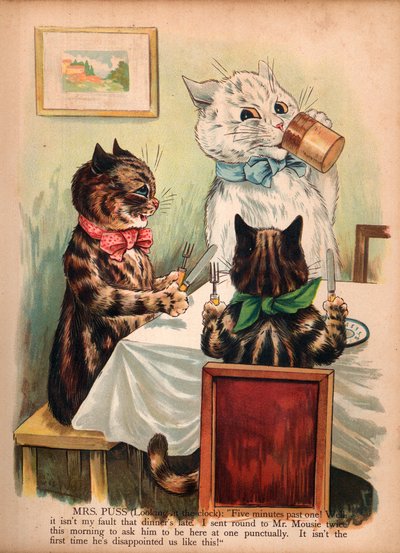Louis Wain Cats（chromolitho） 作： Louis Wain
