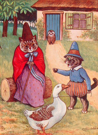 自宅でマザーグース 作： Louis Wain