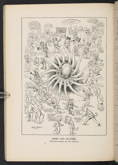 社会主義」ルイス・ウェイン年鑑 p.46より 作： Louis Wain