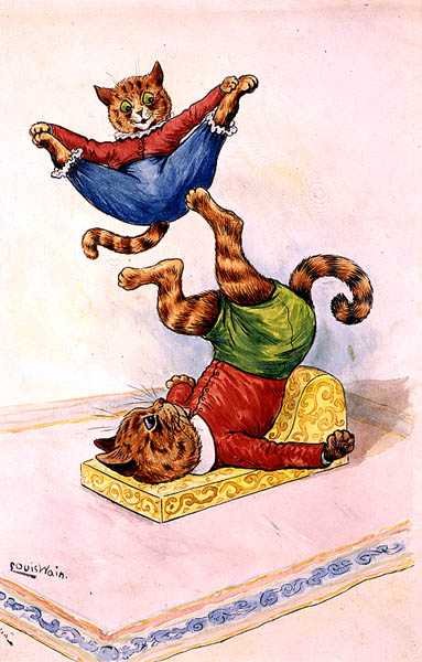 The Acrobats, c.1905 作： Louis Wain