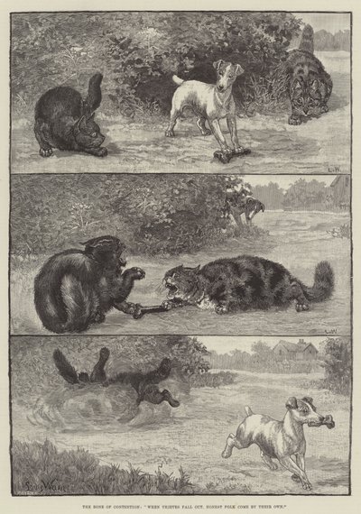 争いの骨、泥棒が倒れたとき、正直な民衆は自分で来る 作： Louis Wain