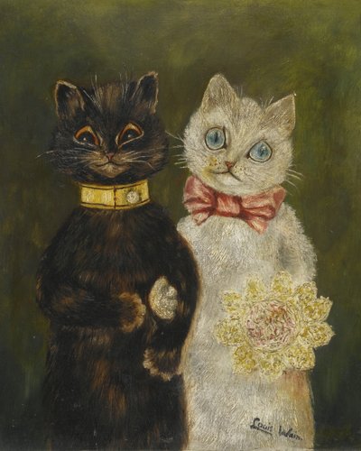 新郎新婦 作： Louis Wain