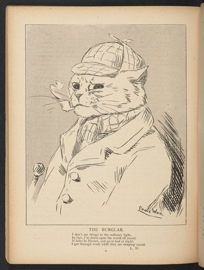 ルイス・ウェイン年鑑』72ページより「強盗 作： Louis Wain