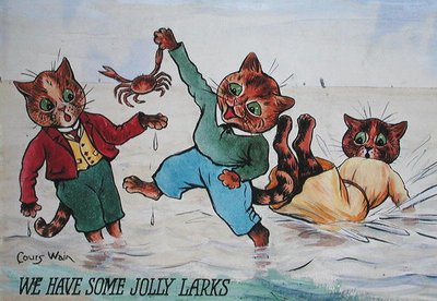 We Have Some Jolly Larks」（水彩・ボディカラー・紙） 作： Louis Wain