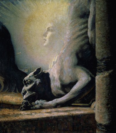 スフィンクスとキメラ、1906 作： Louis Welden Hawkins