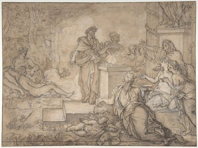 ジュピター像の前に捧げられた生け贄 17世紀 作： Louis de Boullogne