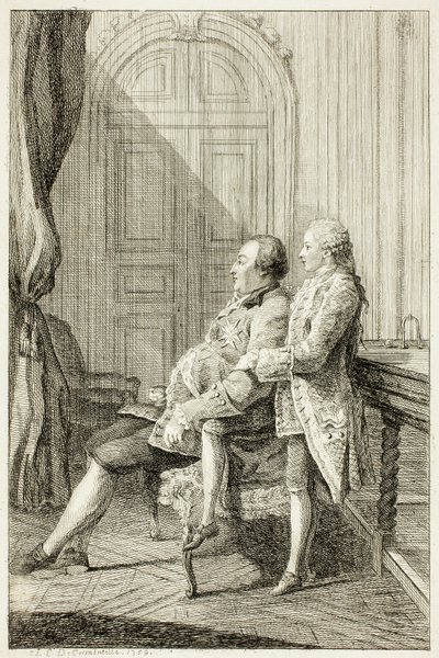 オルレアン公爵とその息子 作： Louis de Carmontelle