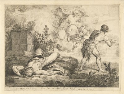 アベルを殺した後、神はカインに説明を求める 作： Louis de Deyster