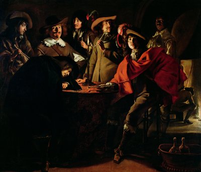 衛兵の喫煙、1643 作： Louis le Nain