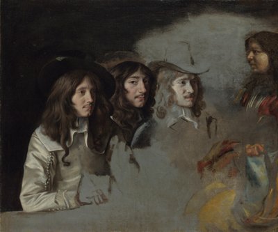 三人の男と少年c。 1647-1648 作： Louis le Nain