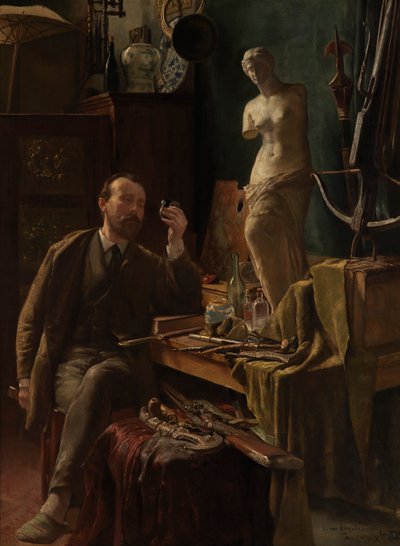 彼のスタジオのアーティスト 作： Louis van Engelen