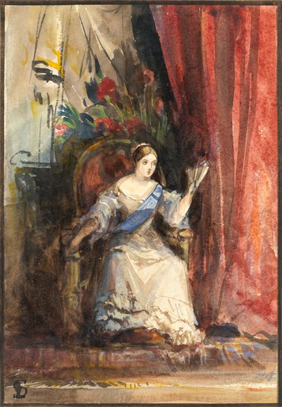 ビクトリア女王、1838年（アラビア語、アラビア語） 作： Louisa Anne Waterford