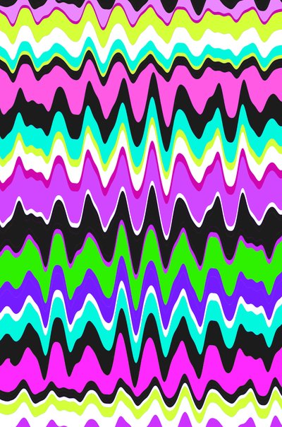 波状ストライプ、2015年、デジタルメディア 作： Louisa Hereford
