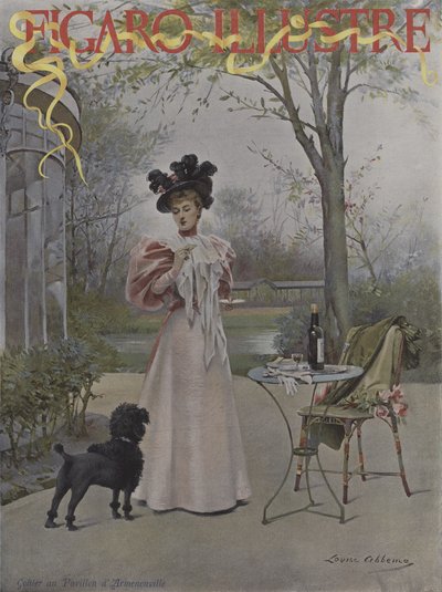 Pavillon dArmenonvilleでのテイスティング（Pavillon dArmenonvilleでのテイスティング）。ルフィガロイラストの表紙、1895年5月 作： Louise Abbéma