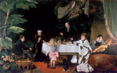 コンサバトリーでの昼食会、1877 作： Louise Abbéma