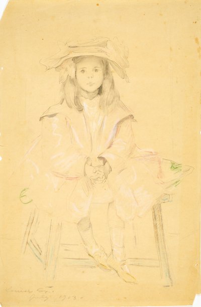 無題（座る少女） 作： Louise Cox