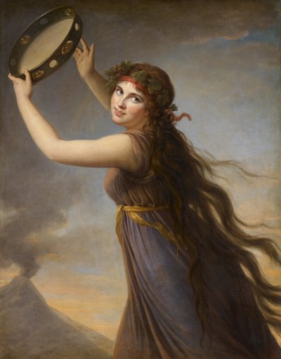 バッチャンテとしてのハミルトン夫人、エマの肖像 作： Elisabeth Louise Vigee Lebrun