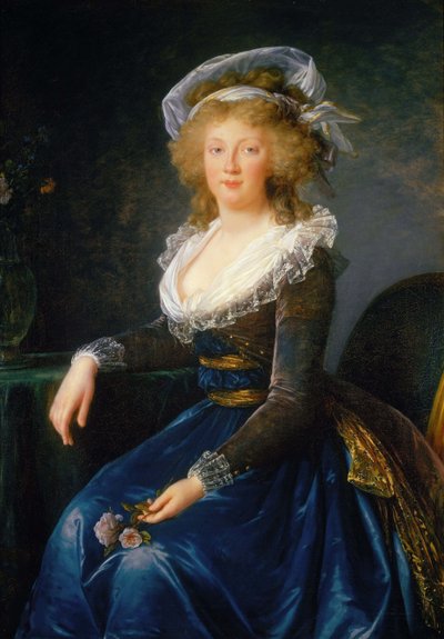 ナポリとシチリアのマリア・テレジアの肖像 1772-1807、c。 1790年。 作： Elisabeth Louise Vigee Lebrun