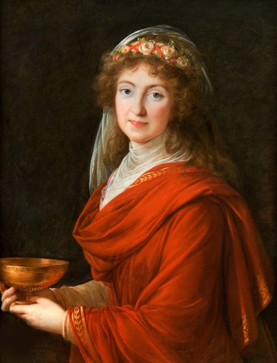 Siemontkowsky-Bystry 伯爵夫人の肖像、1793 年。 作： Elisabeth Louise Vigee Lebrun
