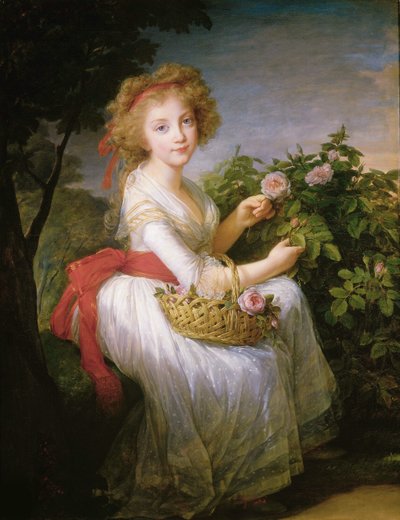 ナポリとシチリアのマリア クリスティーナ王女 1779 ～ 1849 年、c. 1790年。 作： Elisabeth Louise Vigee Lebrun