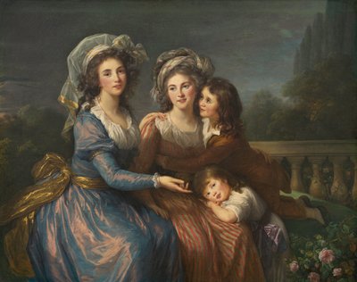 ペザイ侯爵と、息子のアレクシスとアドリアンのルージュ侯爵 作： Elisabeth Louise Vigee Lebrun