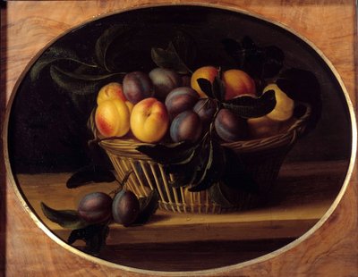 ペーチとプラムのある静物画 ルイーズ・モイヨン（1610-1696）の絵画 17世紀 日0,37x0,46 m 作： Louise Moillon