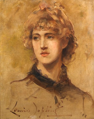 肖像画のスケッチ（キャンバスに油彩） 作： Louise nee Goode Jopling
