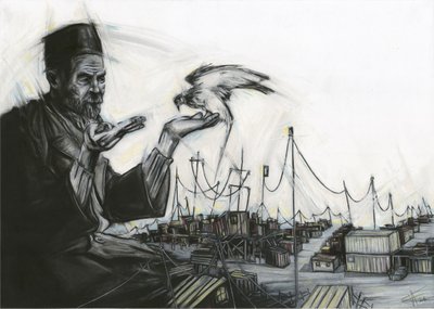 老人と鷹 作： Lourens Joubert