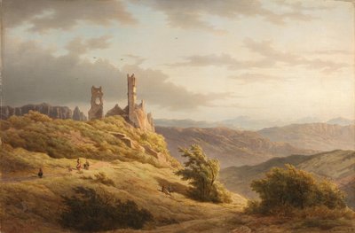 廃墟のある山岳風景 作： Louwrens Hanedoes