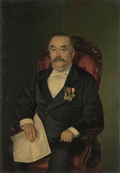 Johan François Adriaan Cateau van Rosevelt (1823-91)。 スリナムの建設局長兼入国管理局長 作： Lovera