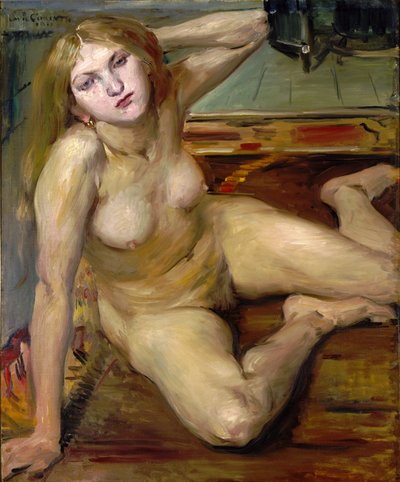 ラグの上のヌード少女 作： Lovis (1858-1925) Corinth