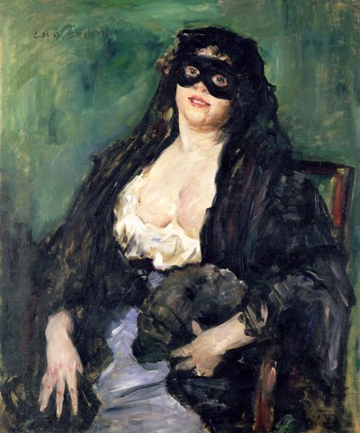 黒い仮面」（油彩・キャンバス 作： Lovis  Corinth