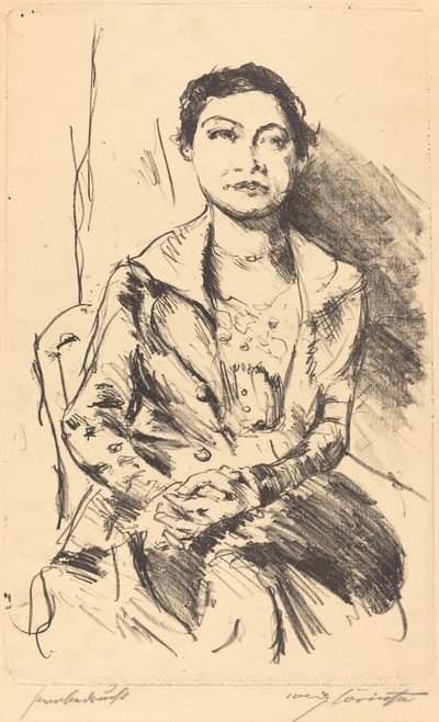 アンネリーゼ・ハルベ、1918年。 作： Lovis Corinth