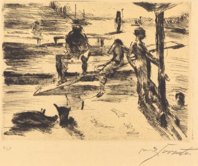 BadeanstaltのBathing Place、1919年。 作： Lovis Corinth