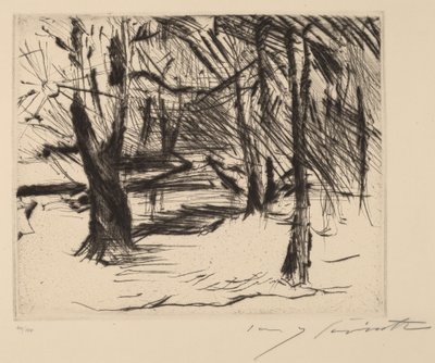 ツリーズ イン ザ サン 作： Lovis Corinth