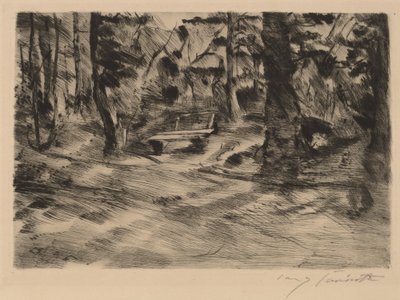 Bank im Walde II (森のベンチ II) 作： Lovis Corinth