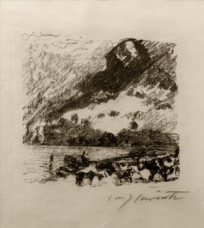 山の湖 作： Lovis Corinth