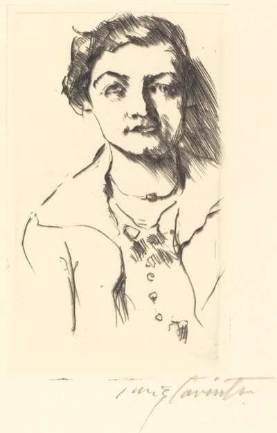 若い女性の肖像 - Anneliese Halbe、1918 年。 作： Lovis Corinth