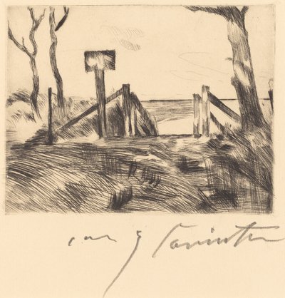 看板のある橋 作： Lovis Corinth