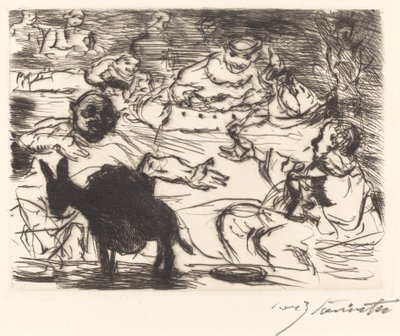トリマルキオの晩餐会：pl.V トリマルキオの宴：pl.V, 1919. 作： Lovis Corinth