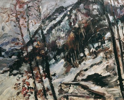 雪の中のヴァルヘンゼーのヘルツォークスタンド 作： Lovis Corinth