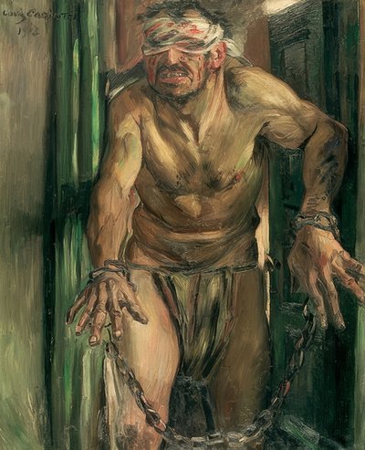 盲目のサムソン。 1912 作： Lovis Corinth