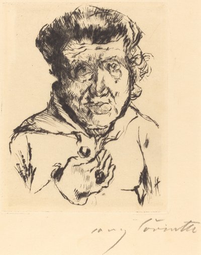画家の義理の母」 1920年 作： Lovis Corinth