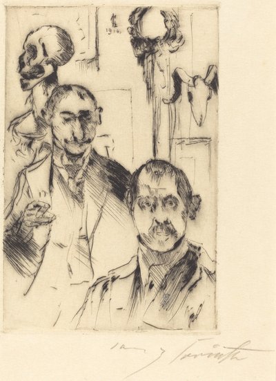 骸骨のある二重の肖像 骸骨のある二重の肖像」1916年。 作： Lovis Corinth