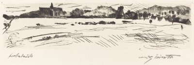 砂丘のある風景」1917年 作： Lovis Corinth